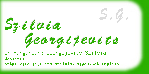 szilvia georgijevits business card